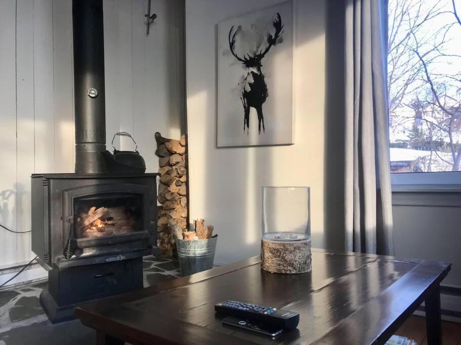 Om Chalet 2 Avec Spa Et Foyer Borde Du Fleuve St-Pierre-de-l'Île-d'Orléans Exteriér fotografie